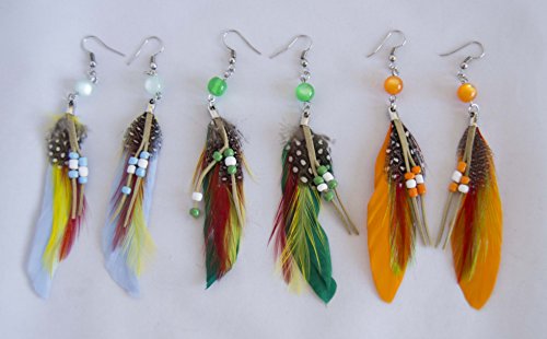 Pack de 3 pares de pendientes de plumas. Envío gratis 72H Pack de 3 pares de pendientes de plumas. Envío gratis 72H
