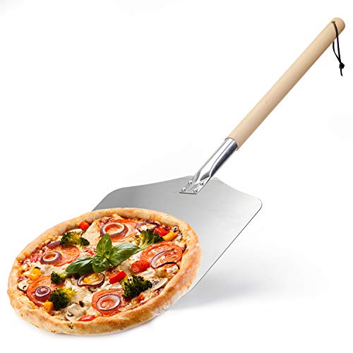Palas para Pizzas Profesional de Aluminio Pala de Pizza con Mango de Madera,Paleta para Pizza para la Pizza Hecha a Mano de la Hornada,Hacer Pan en el Horno (30×33×83cm) Palas para Pizzas Profesional de Aluminio Pala de Pizza con Mango de Madera,Paleta para Pizza para la Pizza Hecha a Mano de la Hornada,Hacer Pan en el Horno (30×33×83cm)