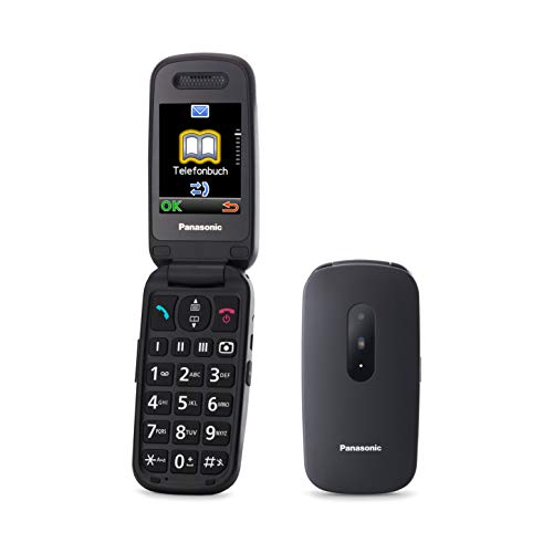 Panasonic KX-TU446EXB Teléfono Móvil Para Personas Mayores (Resistente a Golpes, Cámara, Incluye Auriculares y Cargador, Indicador LED)- Negro Panasonic KX-TU446EXB Teléfono Móvil Para Personas Mayores (Resistente a Golpes, Cámara, Incluye Auriculares y Cargador, Indicador LED)- Negro