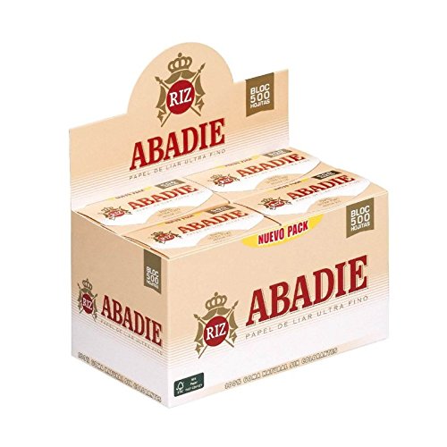 PAPEL DE FUMAR ABADIE 78MM BLOC 500 HOJAS (CADA ESTUCHE CONTIENE 20 LIBRITOS) PAPEL DE FUMAR ABADIE 78MM BLOC 500 HOJAS (CADA ESTUCHE CONTIENE 20 LIBRITOS)