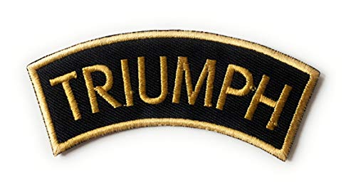 Parche bordado para coser o planchar con diseño de scooter Rally Triumph. Parche bordado para coser o planchar con diseño de scooter Rally Triumph.