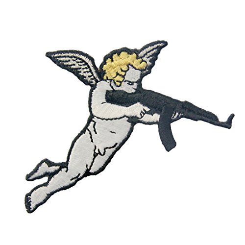 Parche termoadhesivo para la ropa, diseño de Cupido con pistola Parche termoadhesivo para la ropa, diseño de Cupido con pistola
