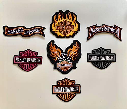 Parches de Harley Davidson – Paquete de 7 – Parche bordado para planchar o coser Parches de Harley Davidson – Paquete de 7 – Parche bordado para planchar o coser