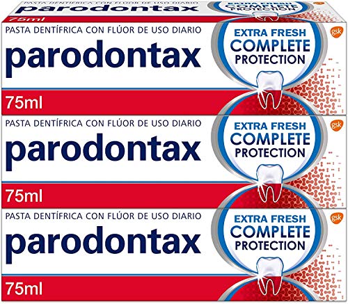 Parodontax Complete Protection Extra Fresh Pasta de Dientes con Flúor que Ayuda a Detener y Prevenir el Sangrado de Encías - pack de 3 x 75 ml Parodontax Complete Protection Extra Fresh Pasta de Dientes con Flúor que Ayuda a Detener y Prevenir el Sangrado de Encías - pack de 3 x 75 ml