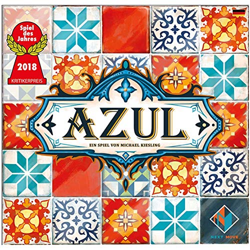 Partido Estrategia Juegos de Mesa Azul Color de los Azulejos de cerámica (Portugal vitral) - Juego de Interior Juguetes Gadget, Regalos para la Familia Amigos Hombres Mujeres Niños, 2 a 4 Jugadores