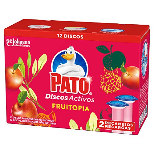 Pato Pato - Discos Activos Wc Recambio Fruitopia, 2 Recambios, 12 Discos 150 g