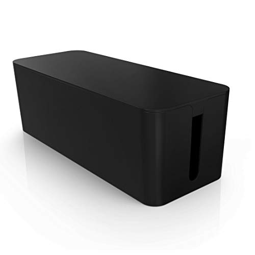 PAZZiMO Caja organizadora cables grande y negra, pasacables protector y seguro, recoge cables de forma inteligente, ordenar cables con la mejor calidad y durabilidad PAZZiMO Caja organizadora cables grande y negra, pasacables protector y seguro, recoge cables de forma inteligente, ordenar cables con la mejor calidad y durabilidad