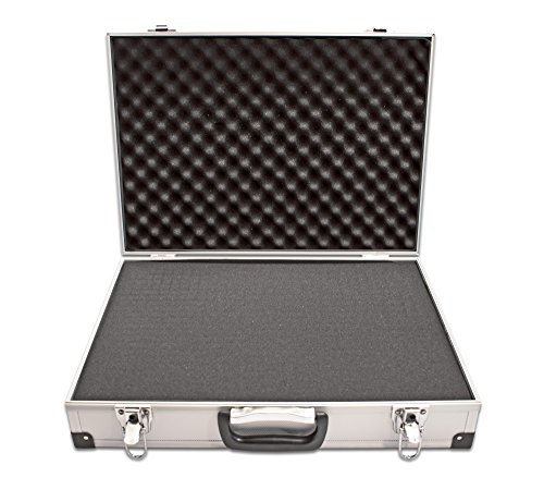 PeakTech 7260 – Estuche de transporte de aluminio resistente para instrumentos y herramientas de medición, acolchado de espuma, candado, de alta calidad, a prueba de polvo, L - 370x80x230 mm PeakTech 7260 – Estuche de transporte de aluminio resistente para instrumentos y herramientas de medición, acolchado de espuma, candado, de alta calidad, a prueba de polvo, L - 370x80x230 mm