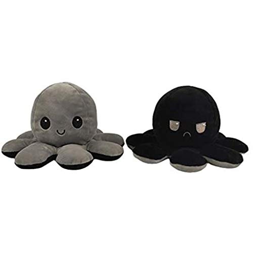 Peluche de Pulpo Reversible, Bonitos Juguetes de Peluche muñeco Vibrante de Doble Cara el Pulpo Reversible Original de Felpa Bonitos Juguetes de Peluche para Niños, Cumpleaños Navidad (D)