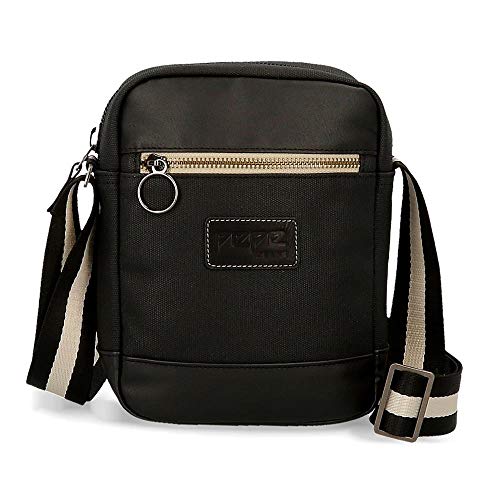Pepe Jeans Strike Bandolera Pequeña Negro 16x21x7 cms algodón Pepe Jeans Strike Bandolera Pequeña Negro 16x21x7 cms algodón