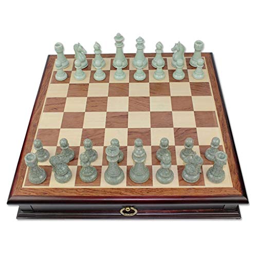 PIAOLING Juego de ajedrez de cerámica, Piezas de ajedrez de Celadon, Mesa de ajedrez de Madera Maciza, Juego de Adultos Ajedrez de Alta Gama PIAOLING Juego de ajedrez de cerámica, Piezas de ajedrez de Celadon, Mesa de ajedrez de Madera Maciza, Juego de Adultos Ajedrez de Alta Gama