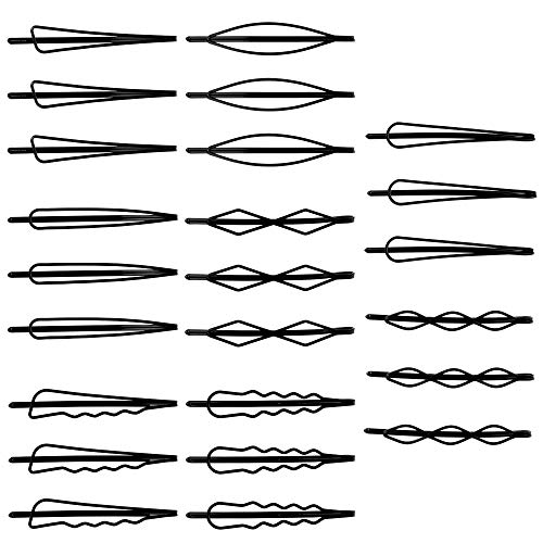 Pinza Para el Cabello 24PCS Pinzas de Pelo Geométricas de Metal,8 Estilos de Horquillas para Niñas y Mujeres