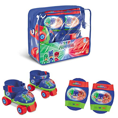 PJ Masks MD-18475 Set Patines y Protecciones, Multicolor, Talla Ajustable PJ Masks MD-18475 Set Patines y Protecciones, Multicolor, Talla Ajustable