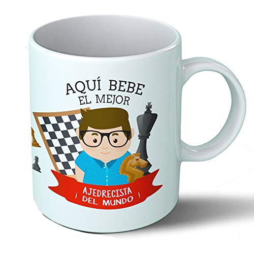 Planetacase Taza Desayuno Aquí Bebe el Mejor ajedrecista del Mundo Regalo Original Jugador ajedrez Deportes Ceramica 330 mL Planetacase Taza Desayuno Aquí Bebe el Mejor ajedrecista del Mundo Regalo Original Jugador ajedrez Deportes Ceramica 330 mL