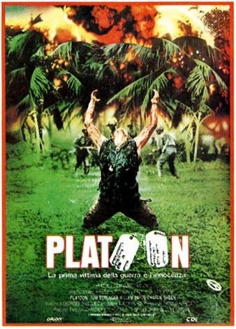 Platoon italiano Promo Classic Vietnam enorme Póster de la película de papel Vintage mide 40 x 27 cm (100 x 70 cm) aprox