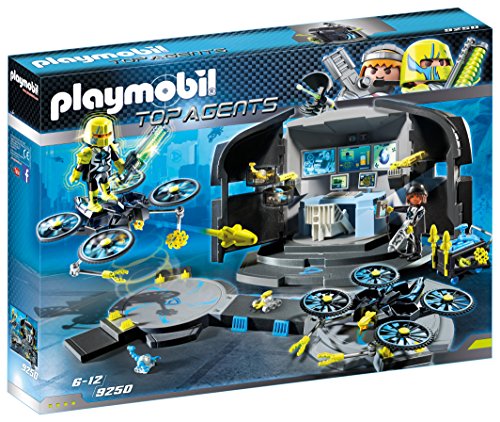 PLAYMOBIL Agentes Secretos- Agentes Secretos-Centro de Mando del Dr.Drone Figuras de Juguete, Color Negro, Gris, Amarillo (9250) PLAYMOBIL Agentes Secretos- Agentes Secretos-Centro de Mando del Dr.Drone Figuras de Juguete, Color Negro, Gris, Amarillo (9250)