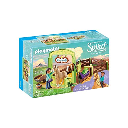 PLAYMOBIL DreamWorks Spirit Establo Pru y Chica Linda, a Partir de 4 Años (9479) PLAYMOBIL DreamWorks Spirit Establo Pru y Chica Linda, a Partir de 4 Años (9479)