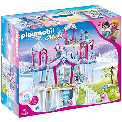 PLAYMOBIL Magic Palacio de Cristal con Cristal Luminoso, Incluye Ropa que Cambia de Color, A partir de 4 años (9469)