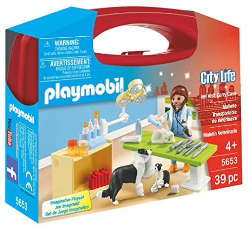 PLAYMOBIL Veterinaria- City Life Playset, Maletín Veterinaria, Multicolor, Miscelanea (5653) PLAYMOBIL Veterinaria- City Life Playset, Maletín Veterinaria, Multicolor, Miscelanea (5653)