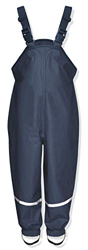 Playshoes Regenlatzhose Mit Textilfutter - Pantalones con manga larga para niños, Azul (Marino), 2-3 Years