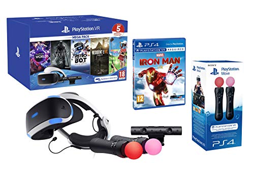 PlayStation VR2 MegaPack 2 Marvel's Iron Man VR + Astro Bot + Skyrim V + Resident Evil 7 + Everybody's Golf + VR Worlds + Cámara V2 + Pack 2 Mandos Move Twin PlayStation VR2 MegaPack 2 Marvel's Iron Man VR + Astro Bot + Skyrim V + Resident Evil 7 + Everybody's Golf + VR Worlds + Cámara V2 + Pack 2 Mandos Move Twin