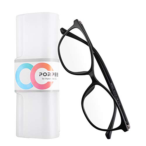 PORPEE Gafas de Ordenador, Gafas Filtro Luz Azul - Protección para Pantalla/Móvil/Tablet/TV - Evita la Fatiga Ocular - Gafas Video Juegos