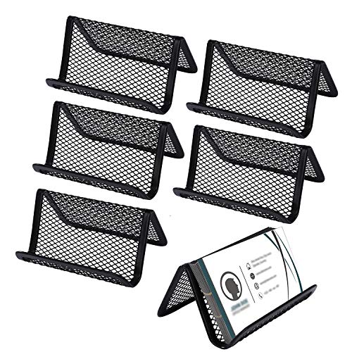 Porta-tarjetas de Visita de Malla Metálicas Tarjeteros de Escritorio Práctico Titular de la Tarjeta de Negocios Soporte de Metal Adecuado para Tarjetas de Visita Teléfonos 6 Piezas (Negro) Porta-tarjetas de Visita de Malla Metálicas Tarjeteros de Escritorio Práctico Titular de la Tarjeta de Negocios Soporte de Metal Adecuado para Tarjetas de Visita Teléfonos 6 Piezas (Negro)
