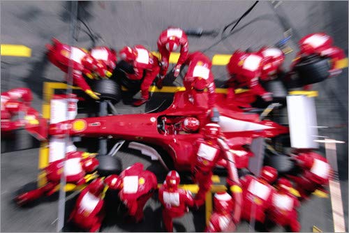Póster 91 x 61 cm: Michael Schumacher, Ferrari F2002, Pitstop de Motorsport Images - impresión artística, Nuevo póster artístico