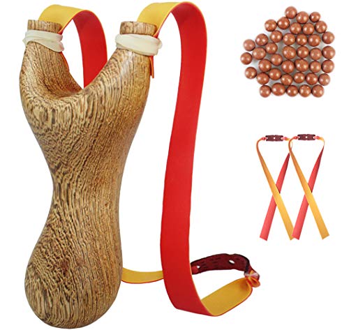 Potente Conjunto de Arte de Madera, Diseño Recurvo Actualizado, Material de Madera Sólida de Alta Densidad, con 3 Bandas de Goma y 20 Piezas de Biodegradable de Arcilla (B) Potente Conjunto de Arte de Madera, Diseño Recurvo Actualizado, Material de Madera Sólida de Alta Densidad, con 3 Bandas de Goma y 20 Piezas de Biodegradable de Arcilla (B)
