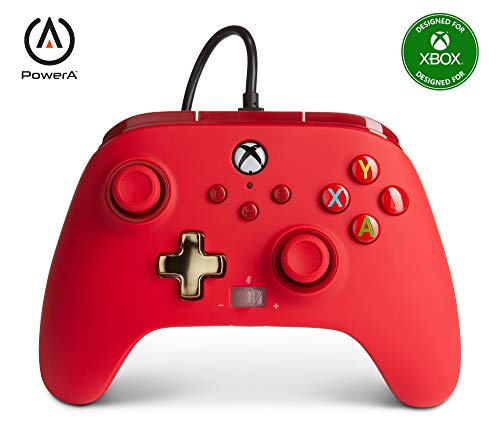 Power A - Mando con cable, salida de audio y botones programables, de color rojo para Xbox One y Xbox serie X (Xbox Series X) Power A - Mando con cable, salida de audio y botones programables, de color rojo para Xbox One y Xbox serie X (Xbox Series X)