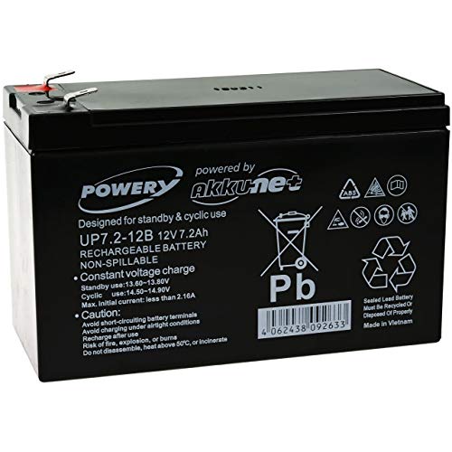 Powery Batería de GEL para SAI APC Back-UPS CS 500