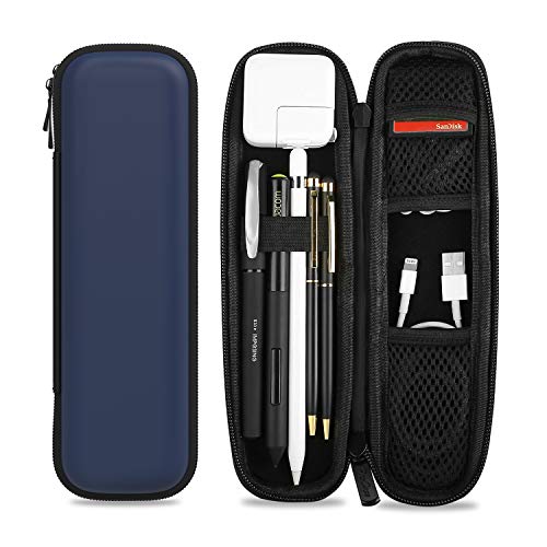 ProCase Funda para Apple Pencil, Estuche PU de Transporte Bolsa Protectora Rígida de EVA para Apple Pencil/Samsung S Pen/Lápiz para Surface, con Bolsillo de Malla y Correa Elástica -Azul Oscuro ProCase Funda para Apple Pencil, Estuche PU de Transporte Bolsa Protectora Rígida de EVA para Apple Pencil/Samsung S Pen/Lápiz para Surface, con Bolsillo de Malla y Correa Elástica -Azul Oscuro