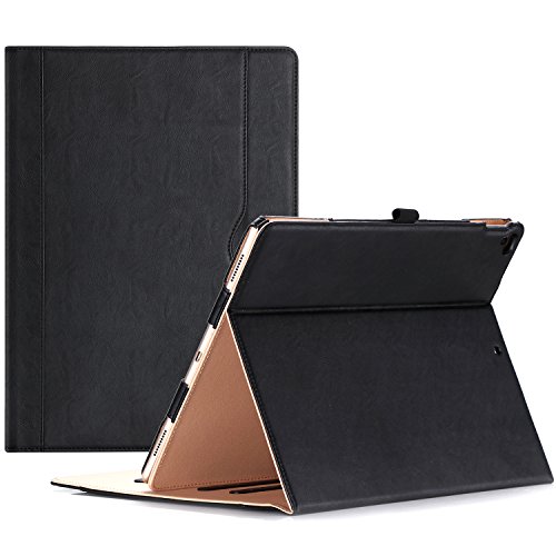 ProCase Funda para iPad Pro 12.9 2017/2015 - Carcasa Folio de Cuero con Soporte Múltiple Ángulo para iPad Pro 12,9” 1.ª 2.ª Generación, Activación/Suspensión Automática, Portalápiz Elástico -Negro ProCase Funda para iPad Pro 12.9 2017/2015 - Carcasa Folio de Cuero con Soporte Múltiple Ángulo para iPad Pro 12,9” 1.ª 2.ª Generación, Activación/Suspensión Automática, Portalápiz Elástico -Negro