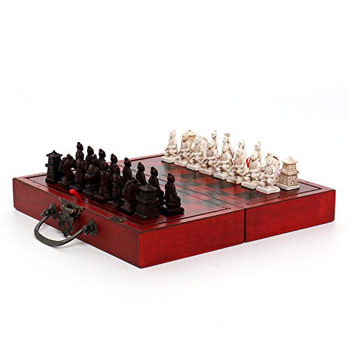 Profesional Tablero de ajedrez de Calidad Conjunto de ajedrez, Piezas de ajedrez Antiguo Juguetes de Ocio para familias China Chess Chess Set Collection Portable Board Juego