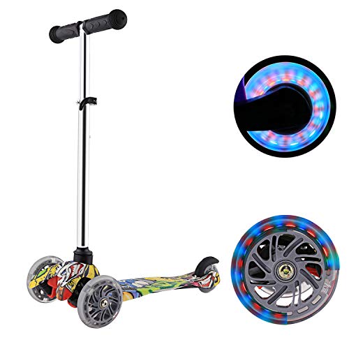 Profun Patinete 3 Ruedas Patinete Niño Scooter con 3 Ruedas Flash Patinete Niña con Luces Altura de Manillar Ajustable de 54CM a 69CM Ideal para Niños de 3 - 12 años(Menores de 1,2 m)(Graffiti) Profun Patinete 3 Ruedas Patinete Niño Scooter con 3 Ruedas Flash Patinete Niña con Luces Altura de Manillar Ajustable de 54CM a 69CM Ideal para Niños de 3 - 12 años(Menores de 1,2 m)(Graffiti)