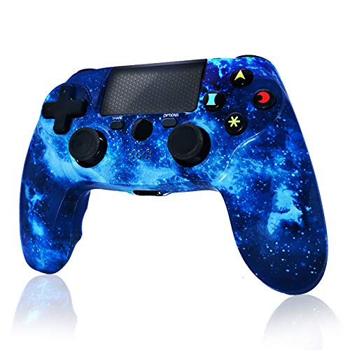 PS4 Mando Inalámbrico Dual Shock Gaming con Controlador Táctil de Alta Precisión para Sony Playstation 4/PS4 Pro/Slim/PC - Azul