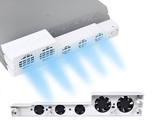 PS4 Pro Ventilador de refrigeración el Color Blanco - ElecGear Glacial White Turbo refrigerador Control De La Temperatura del Súper USB Cooling Fan Cooler para Sony Playstation 4 Pro PS4 Pro Ventilador de refrigeración el Color Blanco - ElecGear Glacial White Turbo refrigerador Control De La Temperatura del Súper USB Cooling Fan Cooler para Sony Playstation 4 Pro