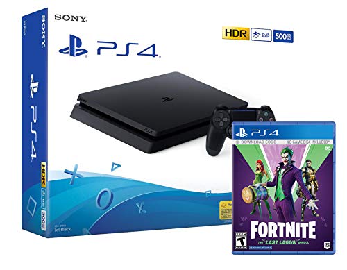 PS4 Slim 500Gb Negra Playstation 4 Consola + Fortnite Lote Ultima Risa