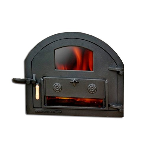 Puerta de fundición con Cristal para Horno de leña (Peso: 22 Kg) Puerta de fundición con Cristal para Horno de leña (Peso: 22 Kg)