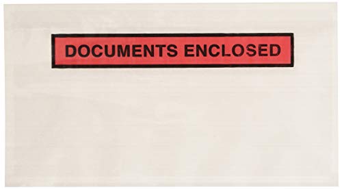 Purely Packaging - Sobres portadocumentos adhesivos, 1000 unidades, plástico, DL, 235 x 135 mm, texto "Documents Enclosed" Purely Packaging - Sobres portadocumentos adhesivos, 1000 unidades, plástico, DL, 235 x 135 mm, texto "Documents Enclosed"