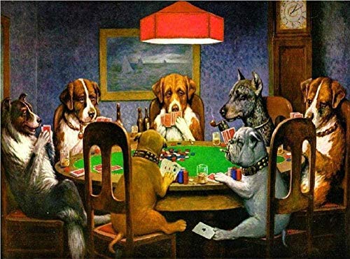 Puzzles Para Adultos Rompecabezas De 1000 Piezas Dog Playing Poker Suitable S De Juegos Educativos Juguetes Niños Puzzles Para Adultos Es Un Buen Regalo Para Amigos，Juego Familiar