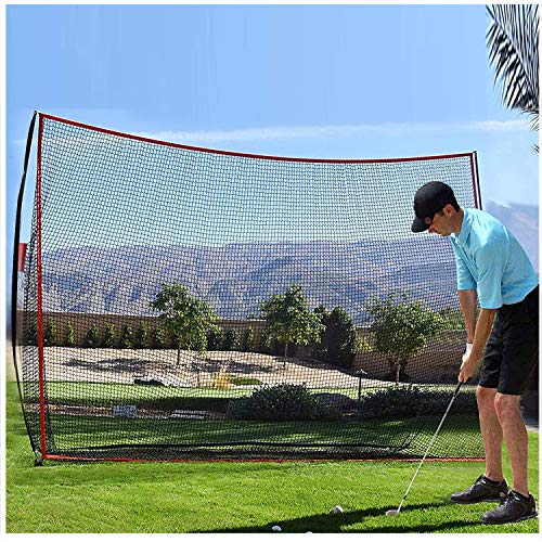 Qdreclod Red de práctica de Golf Net Plegable 3M X 2M Red Golf Practica Red de Entrenamiento de Golf al Aire Libre Interior con Bolsa de Transporte (Rojo Negro 3M X 2M)