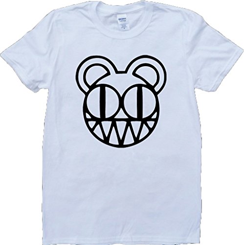 Radiohead Modificado Oso Logo Blanco por Encargo T-Shirt - Large