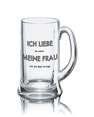 Rahmenlos - Jarra de cerveza (0,5 L), diseño con texto en alemán