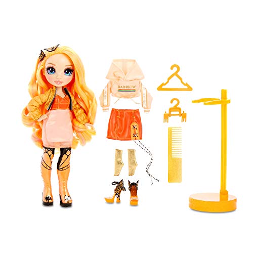 Rainbow Surprise High Poppy Rowan – Orange Fashion Doll with 2 Outfits Rainbow Surprise High Poppy Rowan – Orange Fashion Doll with 2 Outfits