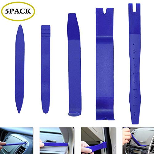 Randalfy 5 Piezas Herramienta de Desmontaje, Herramientas Desmontar para Recortar el Audio/Radio del Automóvil, Paneles de Puertas, Ventanas (Azul) Randalfy 5 Piezas Herramienta de Desmontaje, Herramientas Desmontar para Recortar el Audio/Radio del Automóvil, Paneles de Puertas, Ventanas (Azul)