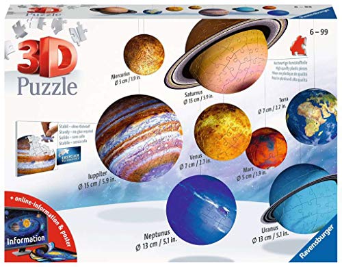 Ravensburger- Planetary Solar System Puzzle 3D, Multicolor (1)