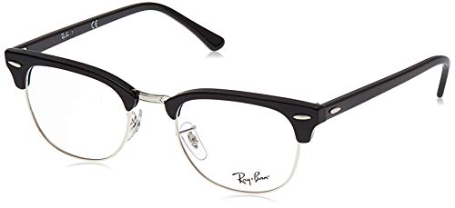 Ray-Ban Clubmaster, Monturas de Gafas Unisex Adulto, Negro (Shiny Black), 51 Ray-Ban Clubmaster, Monturas de Gafas Unisex Adulto, Negro (Shiny Black), 51