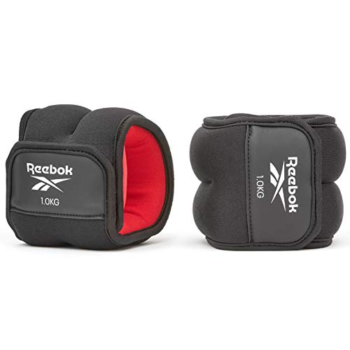 Reebok Pesas de tobillo-1Kg, Unisex-Adult, Negro, 1 KG