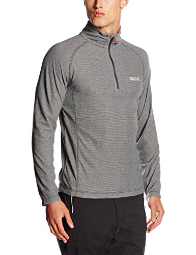 Regatta Montes Forro Polar de Microfelpa Ligera, Estampado de Rayas Diminutas Y Media Cremallera Fleece, Hombre, Light Steel, XL Regatta Montes Forro Polar de Microfelpa Ligera, Estampado de Rayas Diminutas Y Media Cremallera Fleece, Hombre, Light Steel, XL